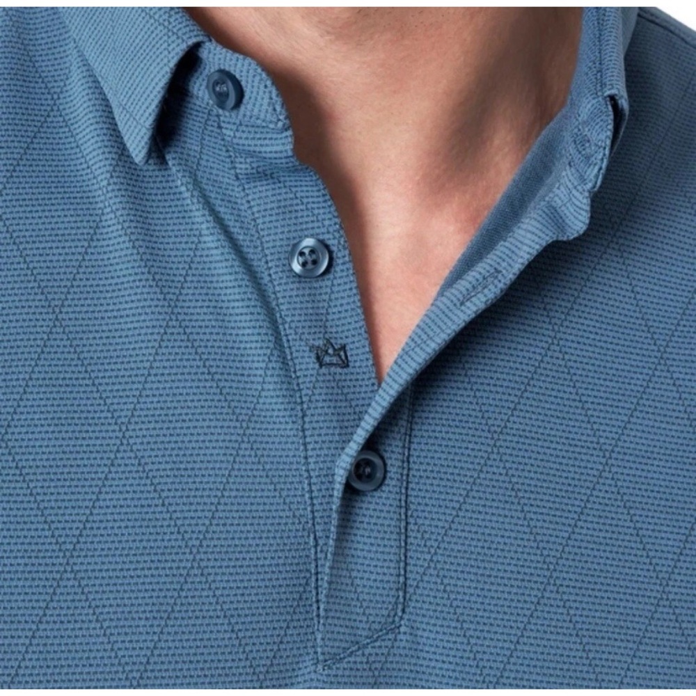 Modern Ambition Men’s Polo Shirt Moisture-Wicking Stretch Casual Comfort Blue, S